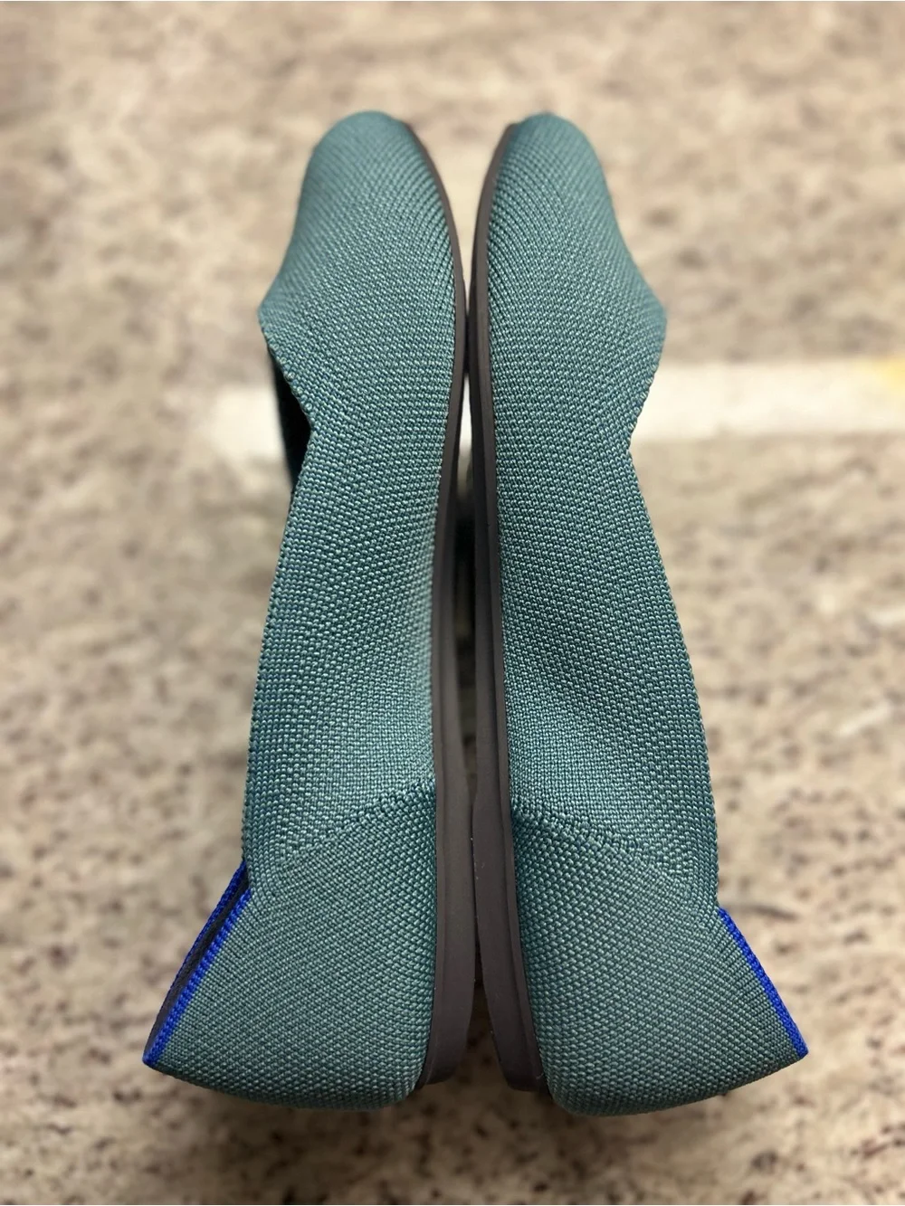Rothy’s Women’s Teal Knit Ballet Flats - Slip-On Comfort size 6.5